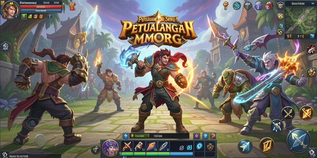 Tampilan dari permainan MMORPG 8180 dengan aksi mendebarkan.