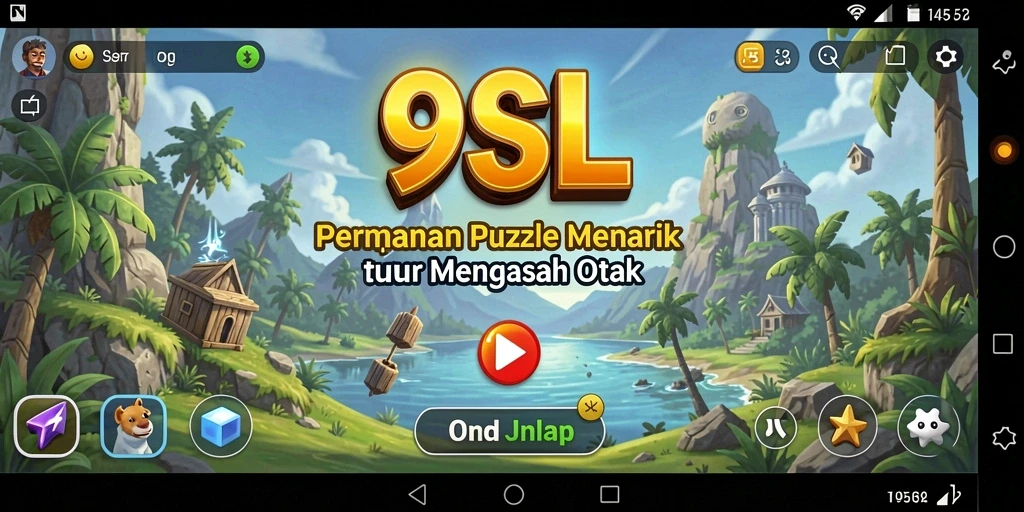 Tampilan gameplay 9SL yang seru dengan berbagai puzzle menantang.