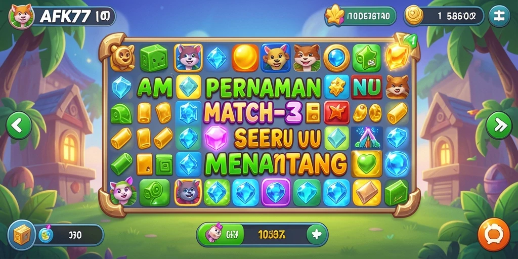 Tampilan gameplay seru dan penuh warna dari AFK77.