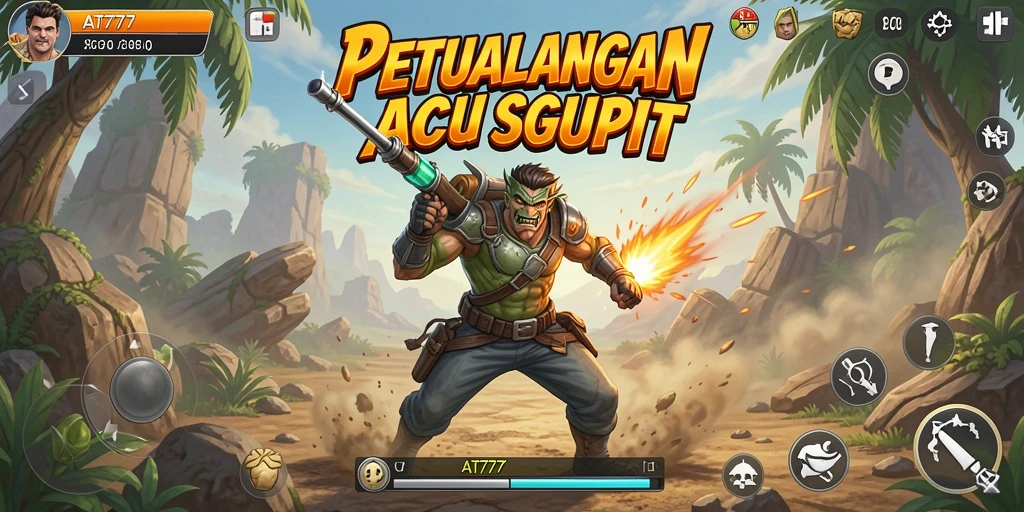 Screenshot menunjukkan aksi mendebarkan dalam permainan AT777.