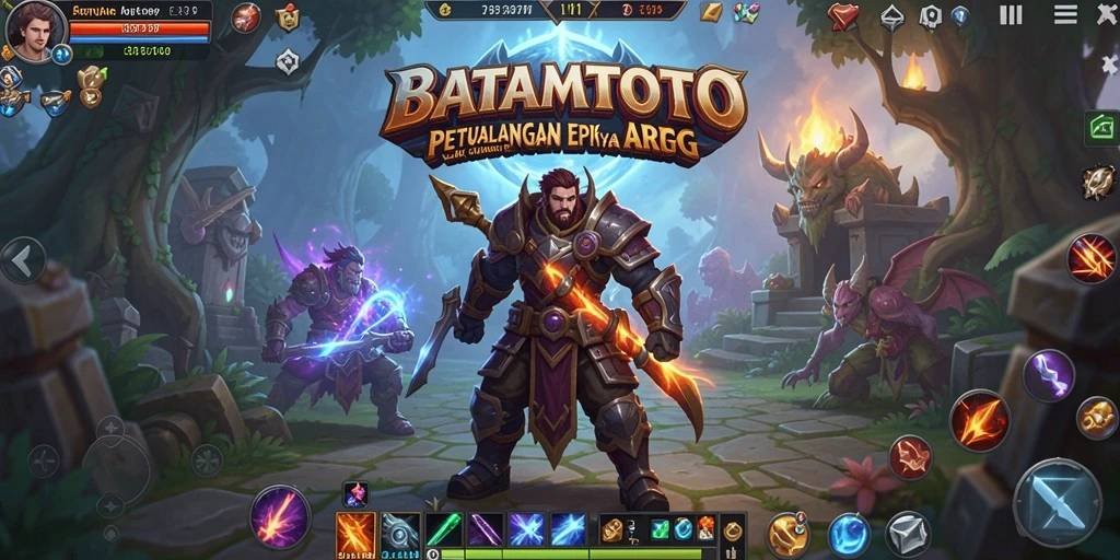 Tangkapan layar gameplay BATAMTOTO memperlihatkan pertarungan seru dan karakter unik.