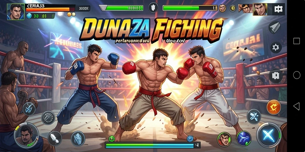 Gameplay CERIA33 yang menegangkan dan seru dalam pertarungan Fighting.