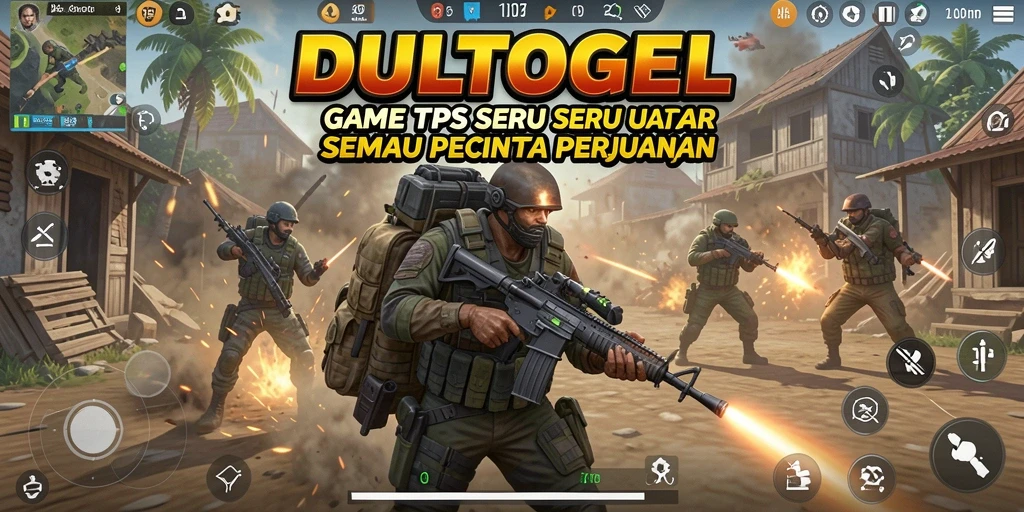 Tampilan laga mendebarkan dalam gameplay DULTOGEL.