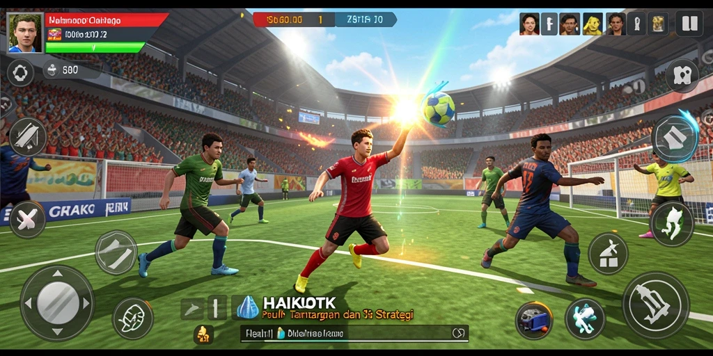 Screenshot HAIKUOTK menampilkan aksi seru saat pertandingan olahraga.