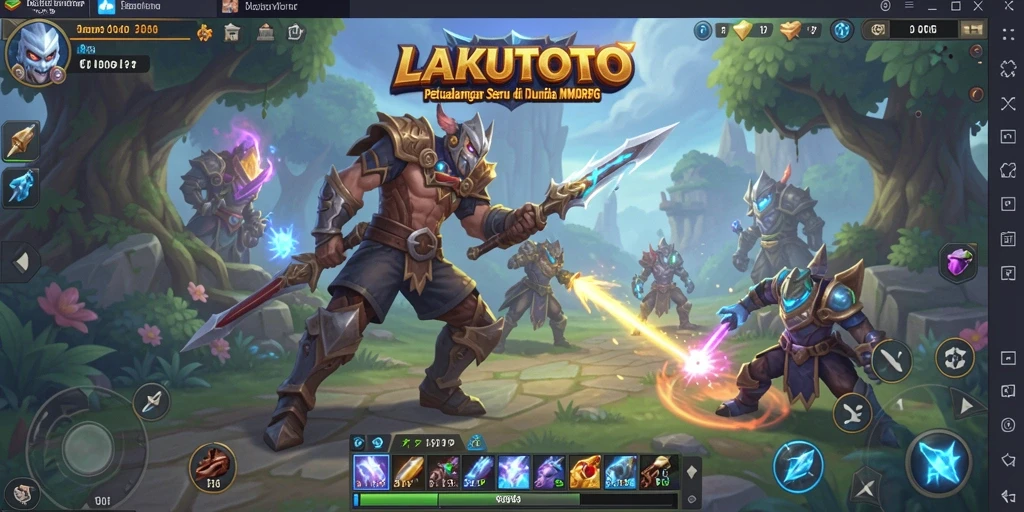 Screenshot gameplay <strong>LAKUTOTO</strong> menampilkan pertempuran epik dalam dunia MMORPG.