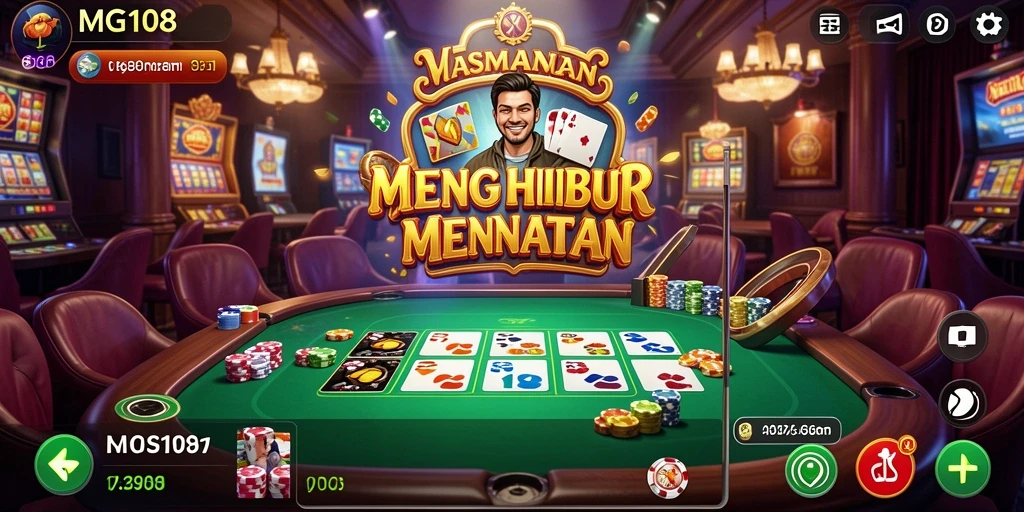 Gameplay seru di MG108 dengan tema Kasino yang menarik.
