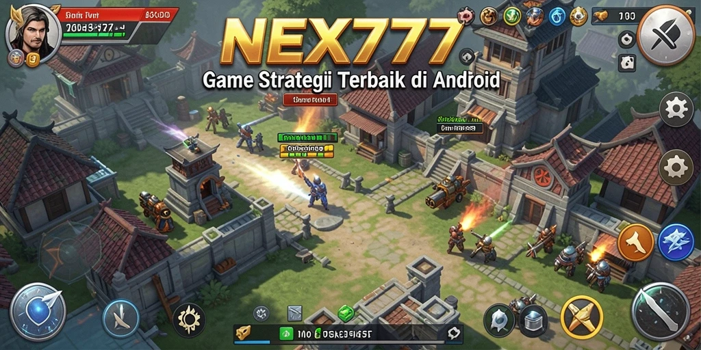 Tampilan gameplay seru dalam NEX777, menunjukkan pertempuran strategis.