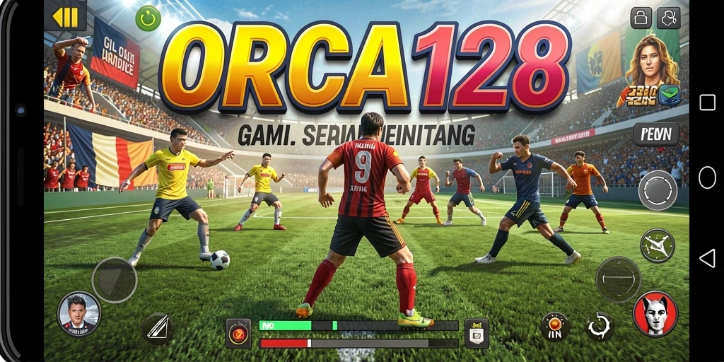 Tampilan menarik dari gameplay ORCA128 yang penuh aksi olahraga.
