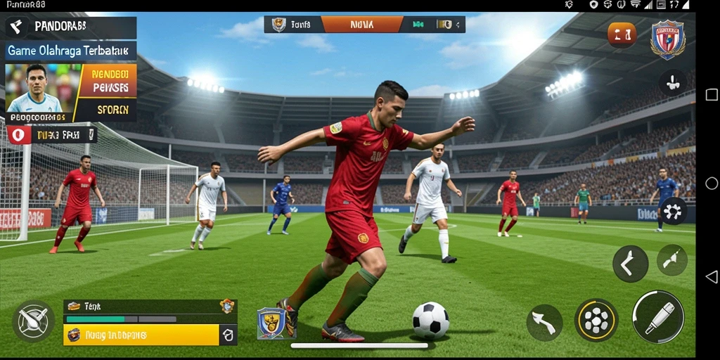 Screenshot PANDORA88 menampilkan aksi mendebarkan dalam permainan olahraga.