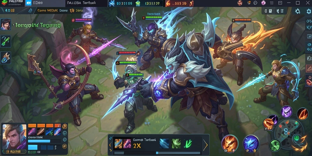 Tampilan seru gameplay MOBA yang mendebarkan di PAUS188.