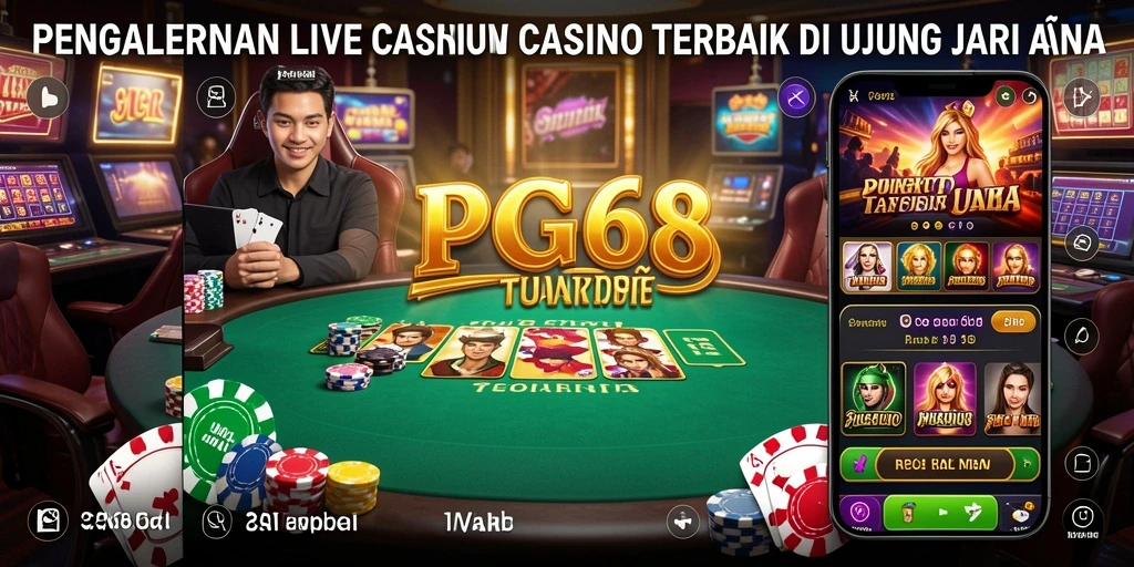 Tampilan gameplay Live Casino yang mendebarkan di PGG68.