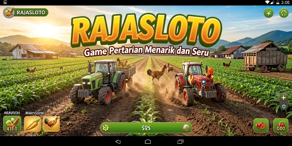 Tampilan gameplay RAJASLOTO yang menarik dan penuh warna.