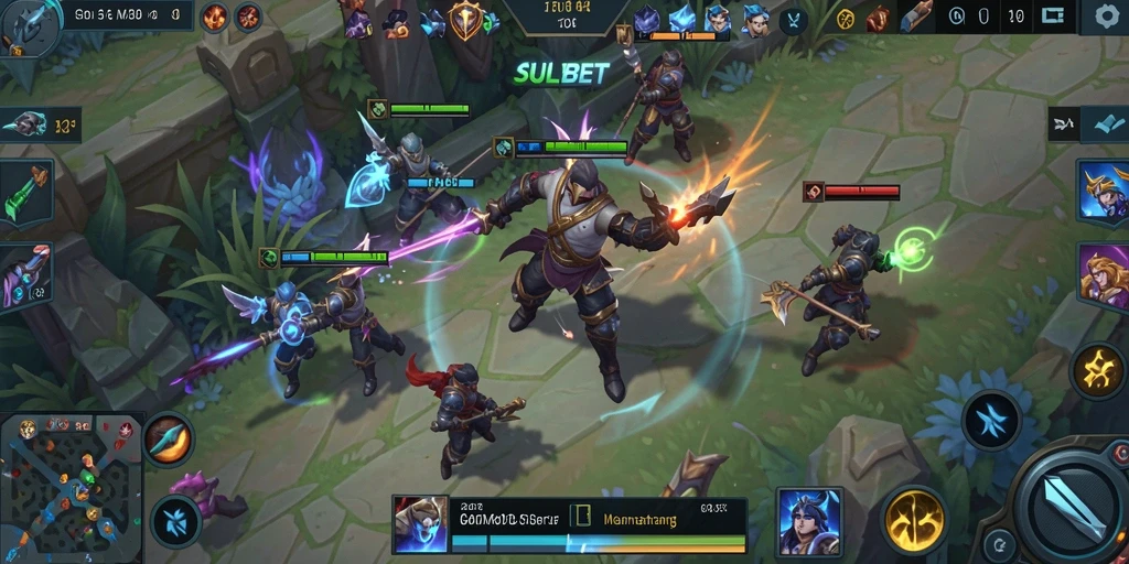 Tangkapan layar dari gameplay SULEBET yang menegangkan di arena MOBA.