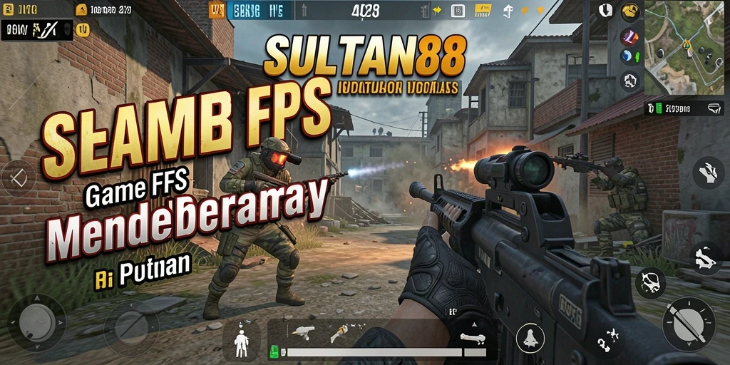 Tampilan seru pertempuran dalam game FPS SULTAN88.