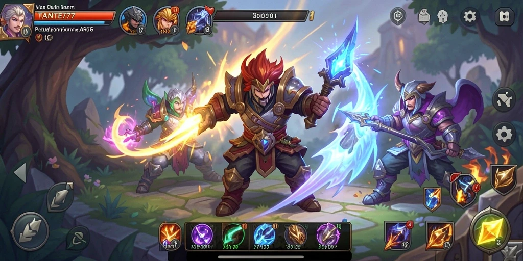 Tampilan menawan dari gameplay ARPG TANTE777 dengan aksi seru.