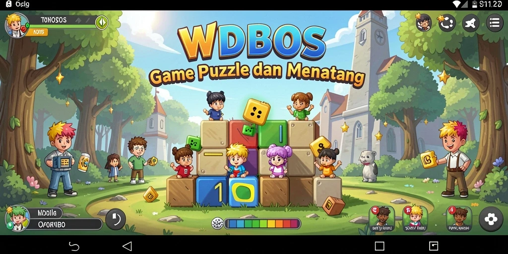 Tampilan gameplay WDBOS menampilkan tantangan puzzle yang menarik.