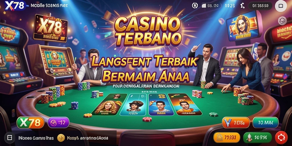 Tampilan gameplay Live Casino dari X78 dengan dealer langsung dan suasana mendebarkan.